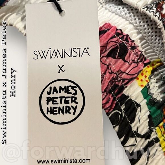 Swiminista x James Peter Henry Mid-Length Board Shorts Size Large - Picture 5 of 7